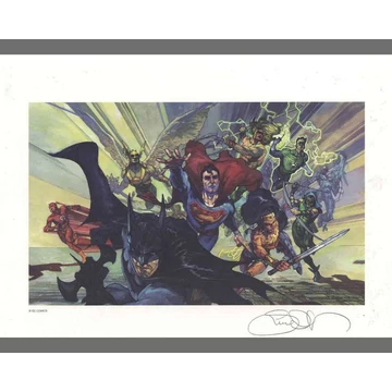 Simone Bianchi - Justice League of America  dedikált, sorszámozott print