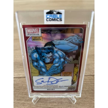 2023 Upper Deck Marvel Platinum Beast Red Rainbow Steven Grant auto kártya