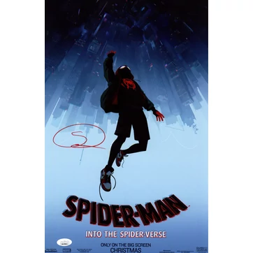 Shameik Moore dedikált Spider-Man 28cm x43cm  fotó JSA certifikációval