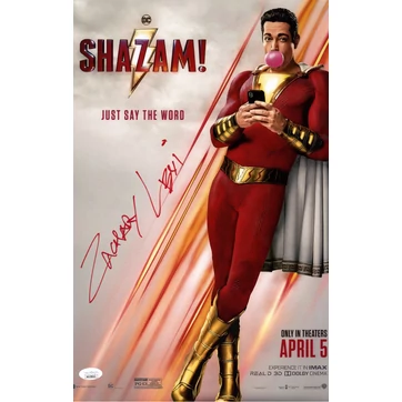 Zachary Levi dedikált Shazam 28cm x43cm poszter  certifikációval