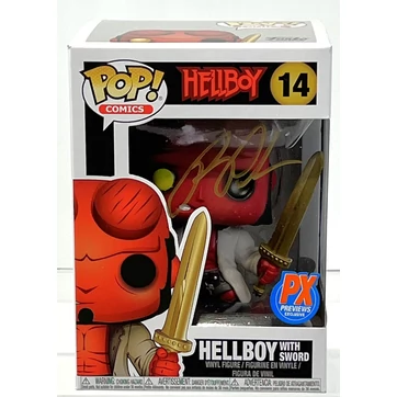Ron Perlman Autographed Hellboy with Sword Funko Pop Exclusive JSA certifikációval
