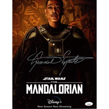 Giancarlo Esposito dedikált The Mandalorian 28cm x 35cm poszter PSA certifikációval