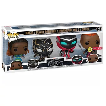 Black Panther Wakanda Forever Glows in the Dark Target Exclusive Funko szett