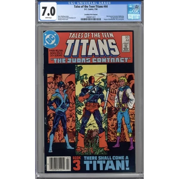 New Teen Titans (1980) (Tales of ...) Canadian Price Variant 44 CGC 7.0 First appearance of Dick Grayson as Nightwing