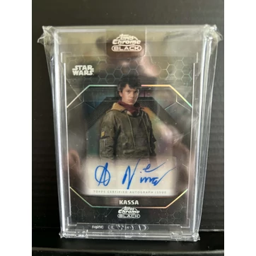 Star Wars Topps Chrome Black Antonio Vina mint Kassa által dedikált kártya