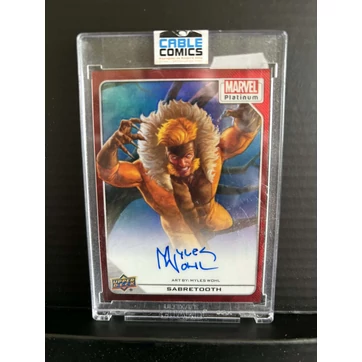 Upper Deck Marvel Platinum Sabretooth Myules Wohl által dedikált kártya