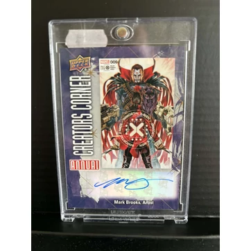 Upper Deck Marvel Annual Mark Brooks által dedikált kártya