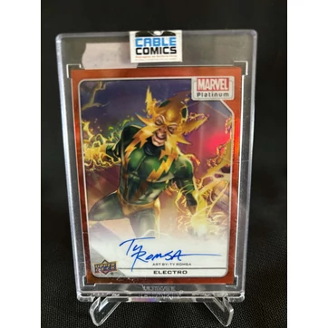 Upper Deck Marvel Platinum Electro /35 Ty Romsa által dedikált kártya