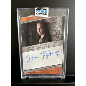 Game of Thrones Tara Fitzgerald mint Selyse Baratheon aláírt kártya