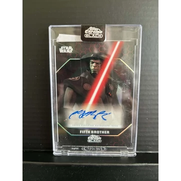 Star Wars Topps Chrome Black Philip Anthony-Rodriguez mint Fifth Brother által dedikált kártya
