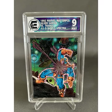 Skybox Marvel masterpiece Silver Surfer vs Thanos gradelt kártya