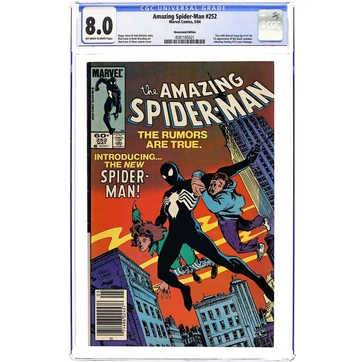 Amazing Spider-Man #252 CGC 8.0 first appearance of black symbiote Spider-Man costume