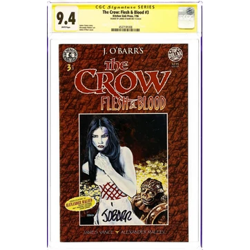 Crow Flesh and Blood #3 CGC 9.4 Signed by James O'Barr