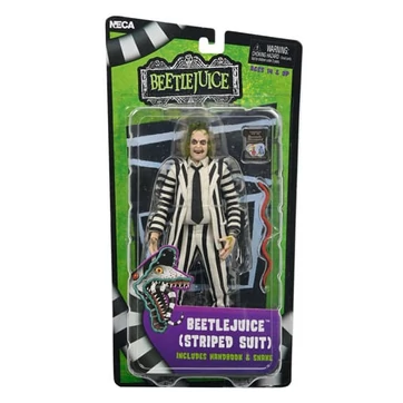 Neca Beetlejuice 1988 akciófigura Beetlejuice Black and White Striped Suit 18 cm