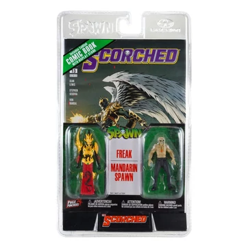 Spawn Action Figure 2-Pack with Comic Book Wave 2 Freak & Mandarin Spawn (Scorched #13)