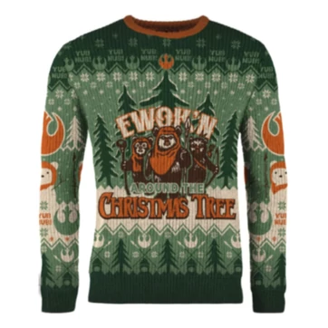 Star Wars Christmas Sweater Ewok'n around the Christmas Tree  Size M