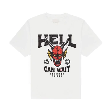Stranger Things T-Shirt Hell Can Wait (white) Size L