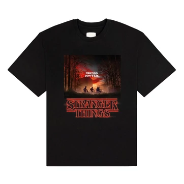 Stranger Things T-Shirt Friends Don't Lie Size L