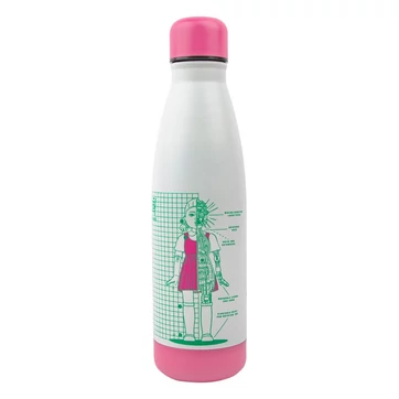 Squid Game Thermo Water Bottle Young-hee Blue & White Print