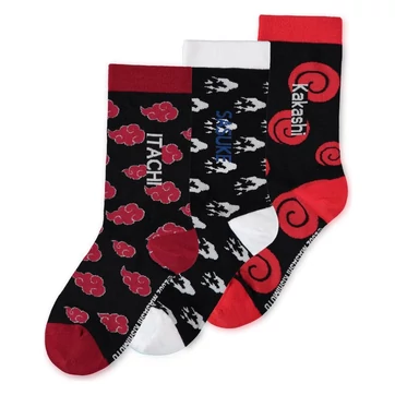 Naruto Socks Sasuke, Kakashi, Itachi 3-Pack 39-42