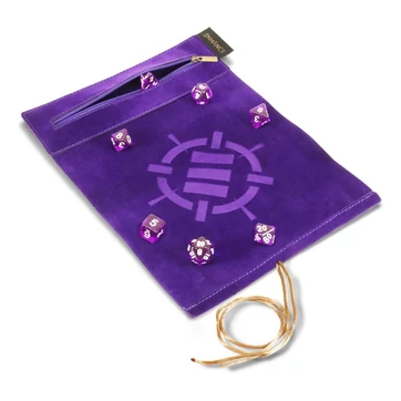 Enhance Tabletop Roll on a Scroll Bag with Dice Purple
