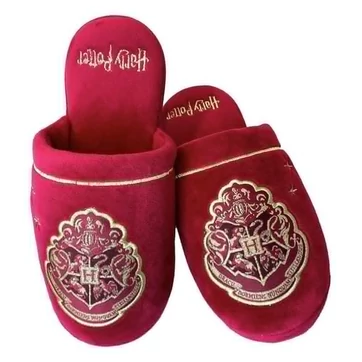 Harry Potter Slippers Hogwarts Gold on Burgundy EU 38-41