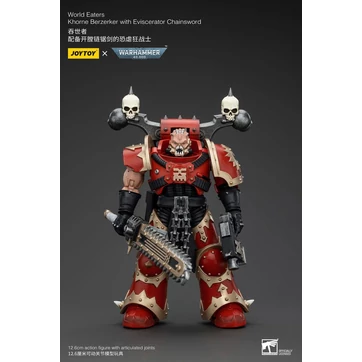Warhammer 40k Action Figure 1/18 World Eaters Khorne Berzerker with Eviscerator Chainsword 13 cm