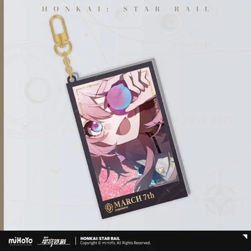 Honkai: Star Rail Countdown Departure Series Acrylic Keychain March 7th Glitter 9 cm