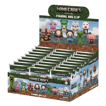 Minecraft 3D PVC Bag Clips Series 1 Display (24)