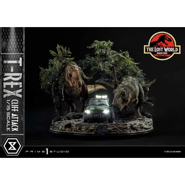 Jurassic World: The Lost World Statue 1/15 T-Rex Cliff Attack 53 cm