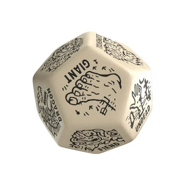 Viridian Jumbo Dice Monster Generator Die D12 Beige