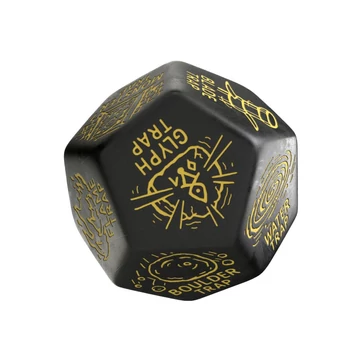 Viridian Jumbo Dice Trap Generator Die D12 Black