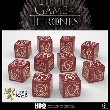 Game of Thrones Dice Set Lannister 10xD6 (10)