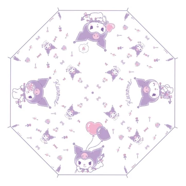 Sanrio Cane Umbrella Kuromi Kawaii Transparent