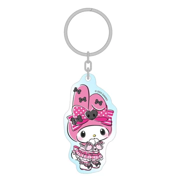 Sanrio Pink Black Party Series Acrylic Keychain My Melody 7 cm