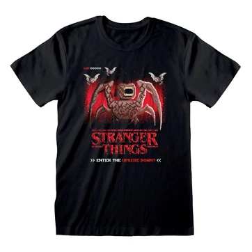 Stranger Things T-Shirt 8 Bit Upside Down Size XL