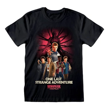Stranger Things T-Shirt Group Artwork One Last Strange Adventure Colour Size L