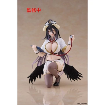 Overlord PVC Statue Desktop Cute Figure Albedo Nurse Ver. Renewal 13 cm