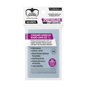 Ultimate Guard Board Game Sleeves (60) - Standard American