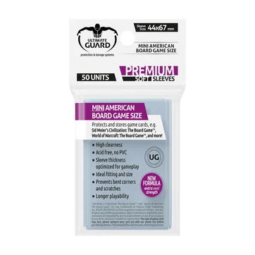 Ultimate Guard Board Game Sleeves (50) - Mini American