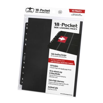 Ultimate Guard 18-Pocket Pages Side-Loading (10) - Black