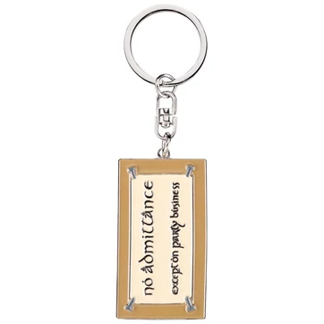 Lord of the Rings Keyring No Admittance Sign 6 cm