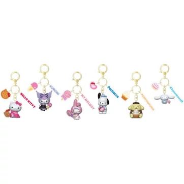 Sanrio Tea Party Series Keychain with Hand Strap Hello Kitty and Friends Display (12)