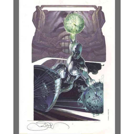 Simone Bianchi - Silver Surfer  dedikált, sorszámozott print