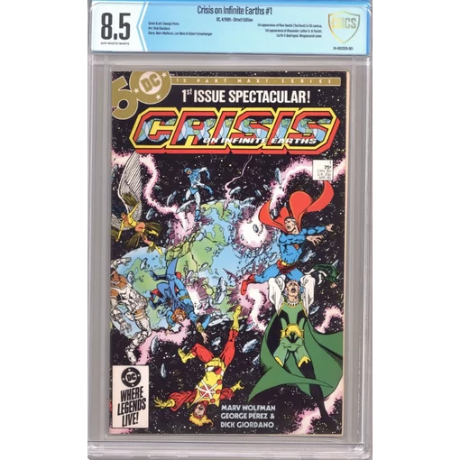 Crisis on Infinite Earths #1 CBCS 8.5 1st app. Alexander Luthor, Pariah