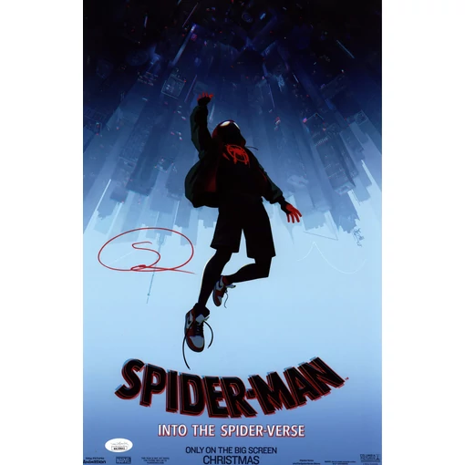 Shameik Moore dedikált Spider-Man 28cm x43cm  fotó JSA certifikációval