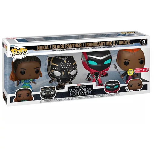 Black Panther Wakanda Forever Glows in the Dark Target Exclusive Funko szett