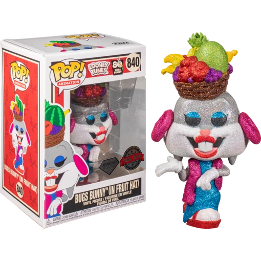 Looney Tunes Bugs Bunny (in Fruit Hat)  Diamond Glitter Funko POP
