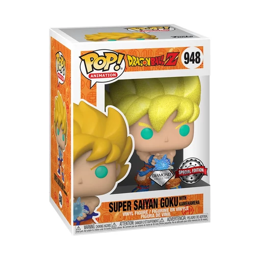 Dragon Ball Super Saiyan Goku with Kamehameha diamond glitter Special Funko POP