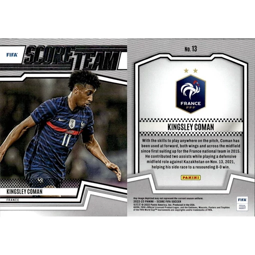 2022-23 PANINI SCORE FIFA SOCCER ScoreTeam Kingsley Coman France